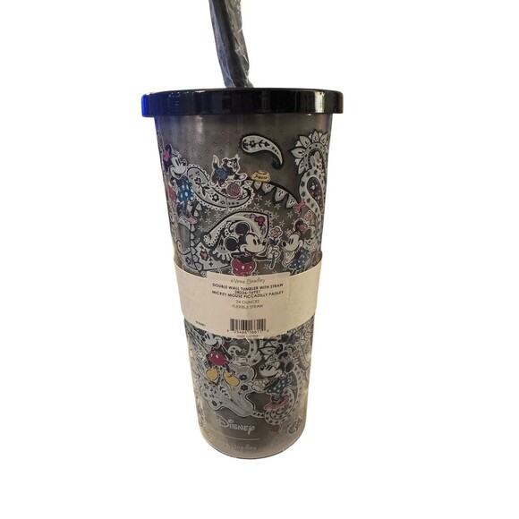 VERA BRADLEY DISNEY TUMBLER W/STRAW:NWT MICKEY New‎ - Picture 8 of 8